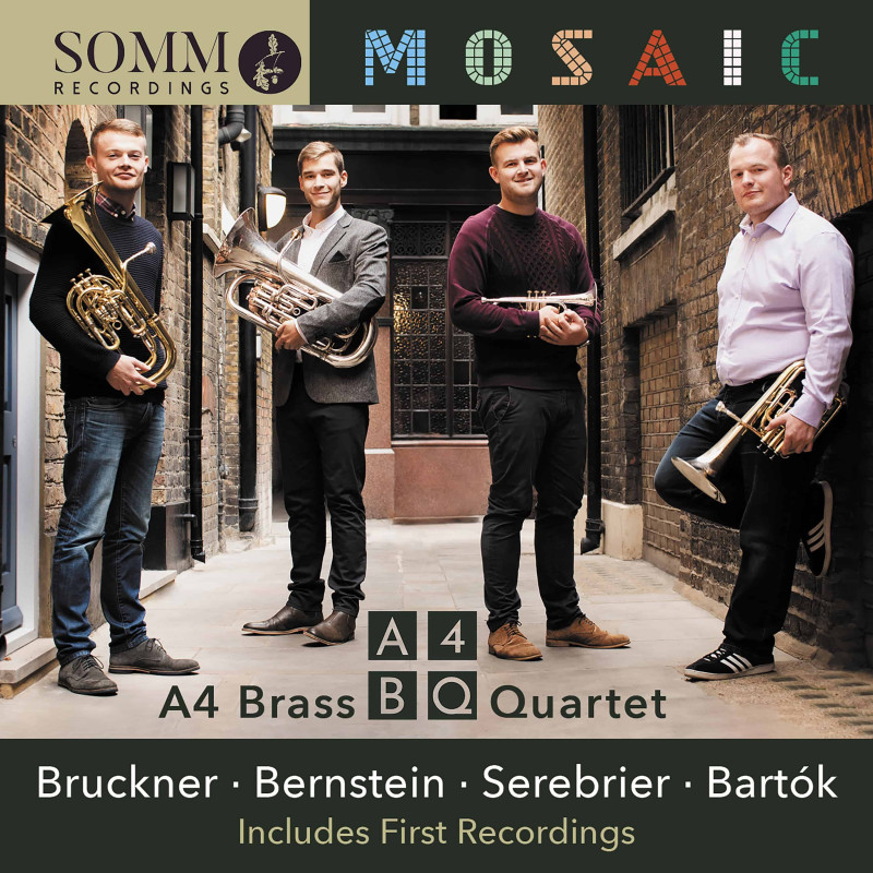 Mosaic A4 Bruckner, Bernstein, Sérébrier, Bartok, Brass Quartet