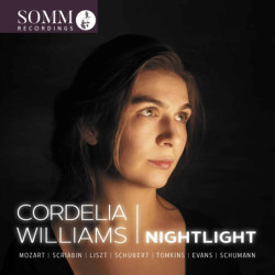 Cordelia Williams joue Mozart, Scriabine, Liszt, Schubert, Scchumann, Tomkins, B. Evans