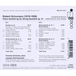 Schumann, Quintette pour piano op.44 Les 3 Quatuors op.41   Christian Zacharias, piano Leipziger Streichquartett