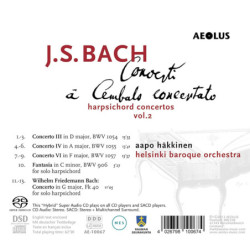 J.S. Bach (1685-1750), W.F. Bach - Intégrale des concertos pour clavier, vol.2 / Hakkinen