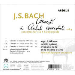 J.S. Bach (1685-1750), Johann Gottfried Müthel (1728-1788) - Intégrale des concertos pour clavier, vol.4 / Hakkinen