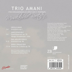 Musique de chambre rare  de Zurich et St. Petersbourg / Trio Amani