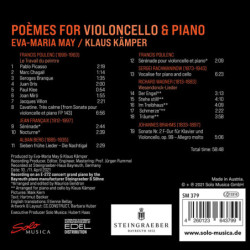 Poèmes pour violoncelle et piano Poulenc, Wagner, Brahms / Kämper, May,