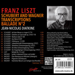 Franz Liszt Transcriptions de Schubert et Wagner, Jean-Noël Diatkine