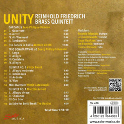 Unity : Arrangement pour quintette de cuivres, Reinhold Friedrich Brass Quintett