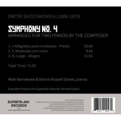 DIMITRI CHOSTAKOVITCH Symphonie n°4  pour 2 pianos / Namekawa, Russell Davies