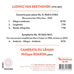 L.V. Beethoven Concerto n°0, Symphonie n°10 Philippe Boaron