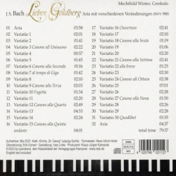 Bach Les variations Goldberg, BWV 988  Mechthild Winter, clavecin