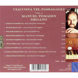 Ciaccona a vel passagagli, Manuel Tomadin, orgue Nacchini, 1750