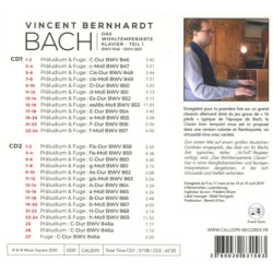 Bach Le Clavier bien tempéré, livre I & II par Vincent Bernardht