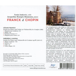 Franck, Chopin Sonates pour violoncelle, Jankovic, Bourgès-Maumoury