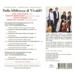 Dalla biblioteca di Vivaldi ? Schreyvegel, Heinichen, Pachelbel, Vincent Bernhardt