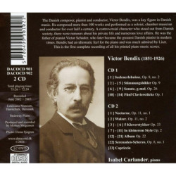 VICTOR BENDIX (1851-1926) Musique pour piano Isabel Carlander