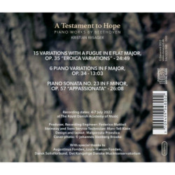 Beethoven A Testament to Hope, Variations, Soantes n°23, Kristian Riisager, piano