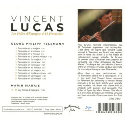 Telemann / Marais Les Folies d’Espagne & 12 Fantaisies par Vincent Lucas