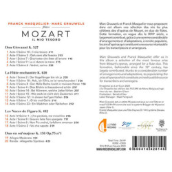 Mozart Il Mio Tesoro, Franck Masquelier, Marc Grauwels, flûtes