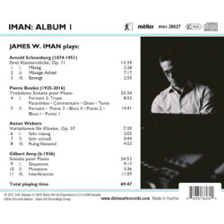 Boulez, Schoenberg, Webern, Amy, James W. Iman, piano