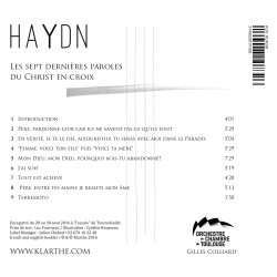 Joseph Haydn Les 7 dernières paroles du Christ en croix, Orchestre de chambre de Toulouse, Gilles Colliard