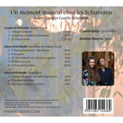 Un moment musical chez les Schumann Cyrielle Golin, violoncelle Antoine Mourlas, piano