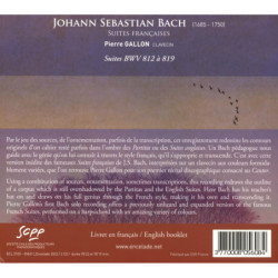 Bach Les Suites françaises, Pierre Gallon, clavecin