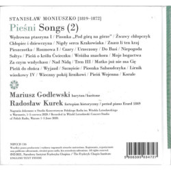 Moniuszko Mélodies, vol.2 (Piesni Songs) Mariusz Godlewski