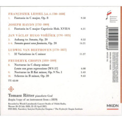 Fantaisies Beethoven, Haydn, Vorisek, Chopin, Tomasz Ritter, piano