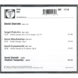 David Oistrakh Prokofiev, Szymanowski, Khatachurian