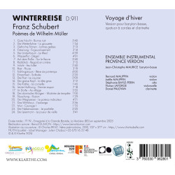 Franz Schubert Le Voyage d’hiver Jean-Christophe Maurice l'Ensemble Instrumental Provence Verdon