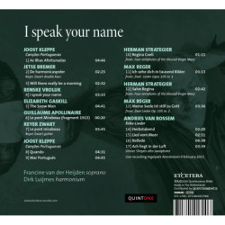 Francine van der Heijden,Dirk Luijmes, - I speak your name