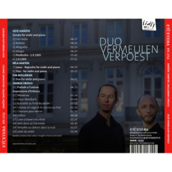 Janacek, Bartok, Enescu Sonates Violon - Duo Vermeulen Verpoest