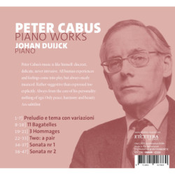 Peter Cabus Oeuvres pour piano Johan Duijck